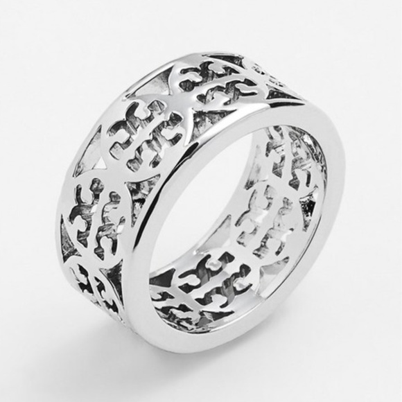 NEW Tory Burch Kinsley Logo Ring, Gold or Silver - Picture 3 of 8